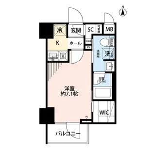 プレール・ドゥーク住吉IV【11階】の間取り