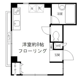 バンベール【3階】の間取り