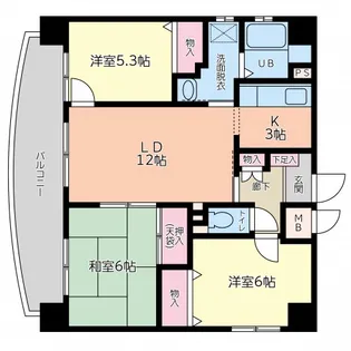 ユアコート横川【7階】の間取り