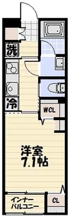 ロイヤルハウス赤間【1階】の間取り