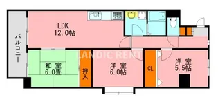 グランディ野間【9階】の間取り