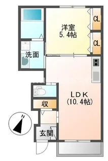 エスパワールII【1階】の間取り