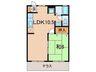 リバ-イ-スト・S【1階】の間取り