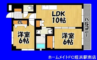 バルザックコロニー【3階】の間取り