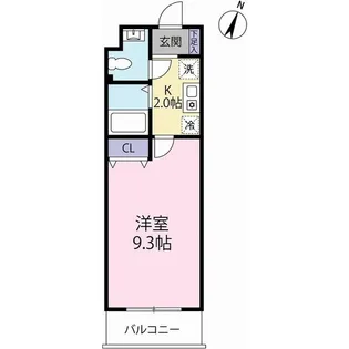 アトリオ大宮公園【3階】の間取り