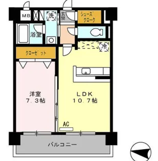 リビオン千代町【3階】の間取り