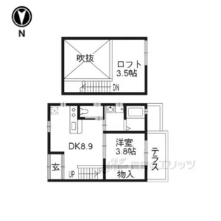 深草藪之内町テラス【1階】の間取り