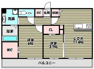 エスペランジュ【2階】の間取り