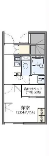 レオパレスタツキ【1階】の間取り
