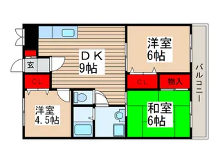 クレスト流山【3階】の間取り