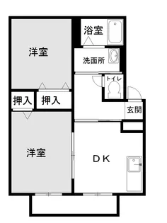 ハンプトンA【1階】の間取り