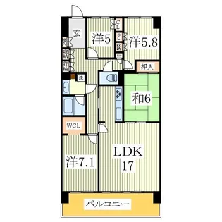 モア・クレスト我孫子ヒルズ【9階】の間取り