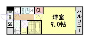 プロシード弁天町【4階】の間取り