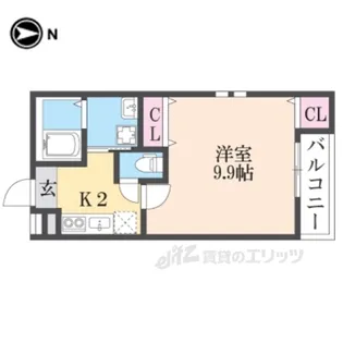 フジパレス長洲公園1番館【3階】の間取り