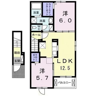 ベアトリーチェ B【2階】の間取り