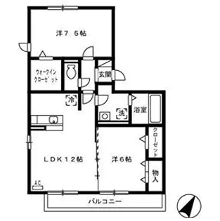 セジュールsakuraII【2階】の間取り