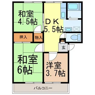 ロンドンハイツ【2階】の間取り
