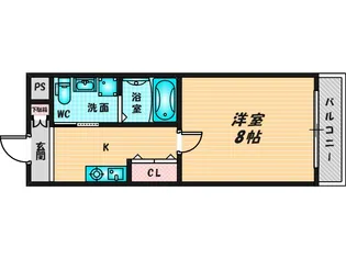 セゾンクレアスタイル新今里【3階】の間取り