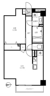ドメーヌ神楽坂【1階】の間取り