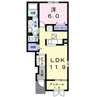 グレースA【1階】の間取り