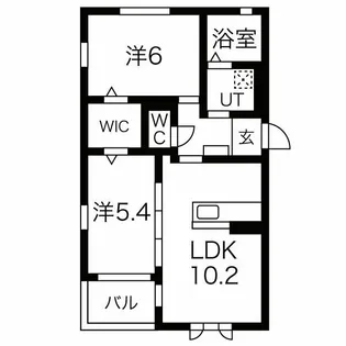 ウイングクレスト A【1階】の間取り