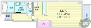 メゾン ド ミニョン【1階】の間取り