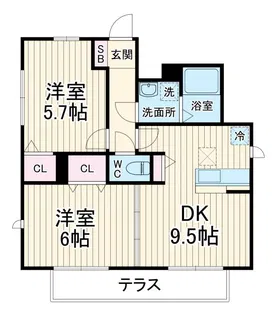Residenz 北園【1階】の間取り