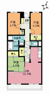 オーチャードヴィレッヂ【5階】の間取り