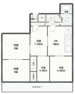 朝日プラザ千葉中央【8階】の間取り