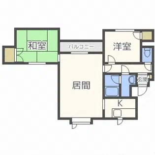 ノーブル伏古C【3階】の間取り