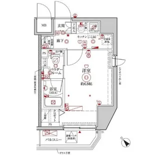 クレイシア横浜NORTH【2階】の間取り