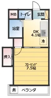 ダイヤマンション【3階】の間取り