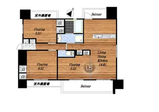 クリオ西小山【7階】の間取り