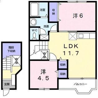 グリーングリーンII【2階】の間取り
