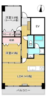 サーパス高須二番館【4階】の間取り