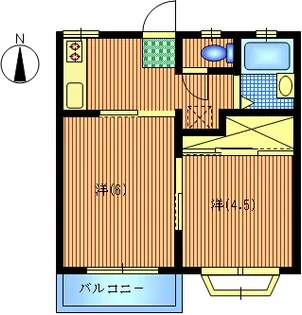 ドエル山岸【2階】の間取り