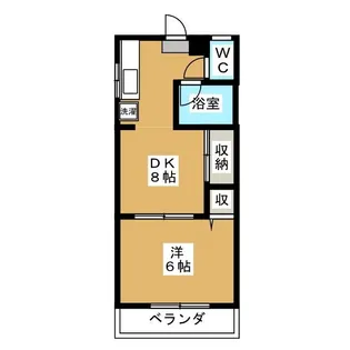 コーポあけぼの【1階】の間取り