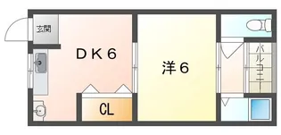 岡野マンション【4階】の間取り