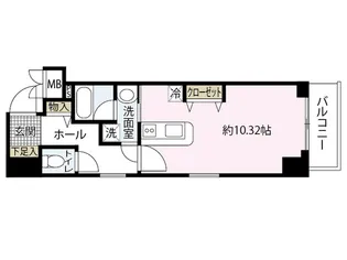 大手町グレースヒル【9階】の間取り
