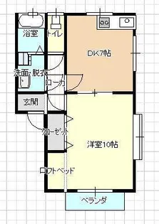 ハッピーレインボー【1階】の間取り