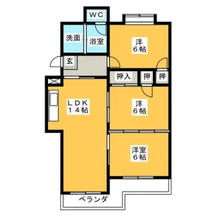 第二ゴトウハイツ【1階】の間取り