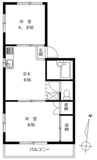 メゾンパール【2階】の間取り
