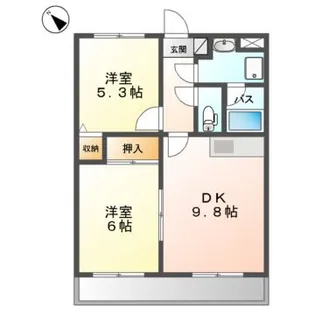 さくらハイツ【3階】の間取り