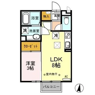 群馬県前橋市下新田町【アパート】の間取り
