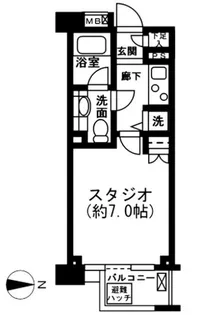 レジディア新宿イーストII【5階】の間取り