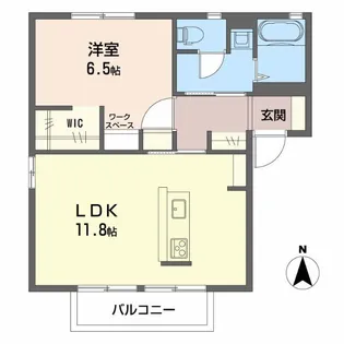 コスモスハイツB【2階】の間取り