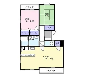 滋賀県彦根市芹町【マンション】の間取り