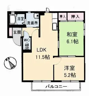 広島県府中市高木町【アパート】の間取り