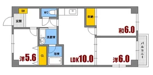 広島県安芸郡海田町幸町【マンション】の間取り