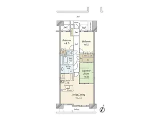 瑞穂公園南パーク・ホームズ【4階】の間取り